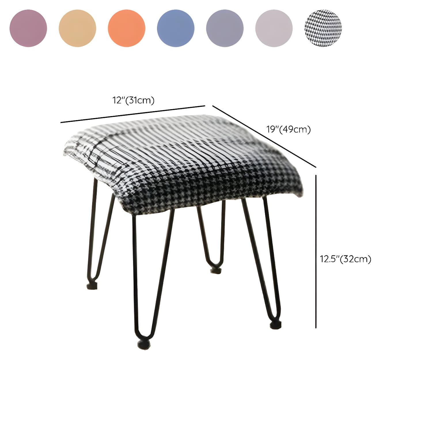 Modern Upholstered Rocking Chair with Ottoman Set - Natural Wood Legs thumbnail 24
