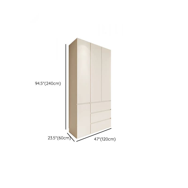 Beige Manufactured Wood Independent Wardrobe Closet with Soft Close Drawer, Soft Close Door, Interior Shelves, and Articulated Mechanism thumbnail 11