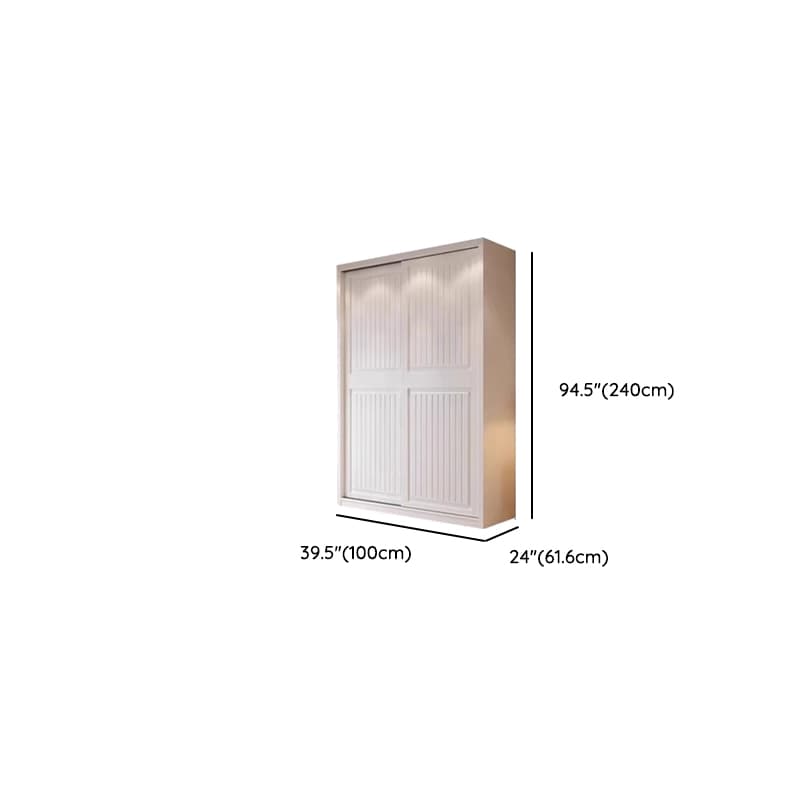 White Modish Manufactured Wood Independent Armoire Cabinet with Soft Close Drawer, Soft Close Door, and Interior Shelves thumbnail 18