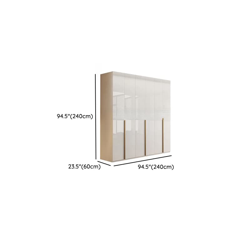 Chalk Minimalist Laminate Cabinet Armoire with Soft Close Drawer, Soft Close Door, Interior Shelves, and Clothing Rod thumbnail 25
