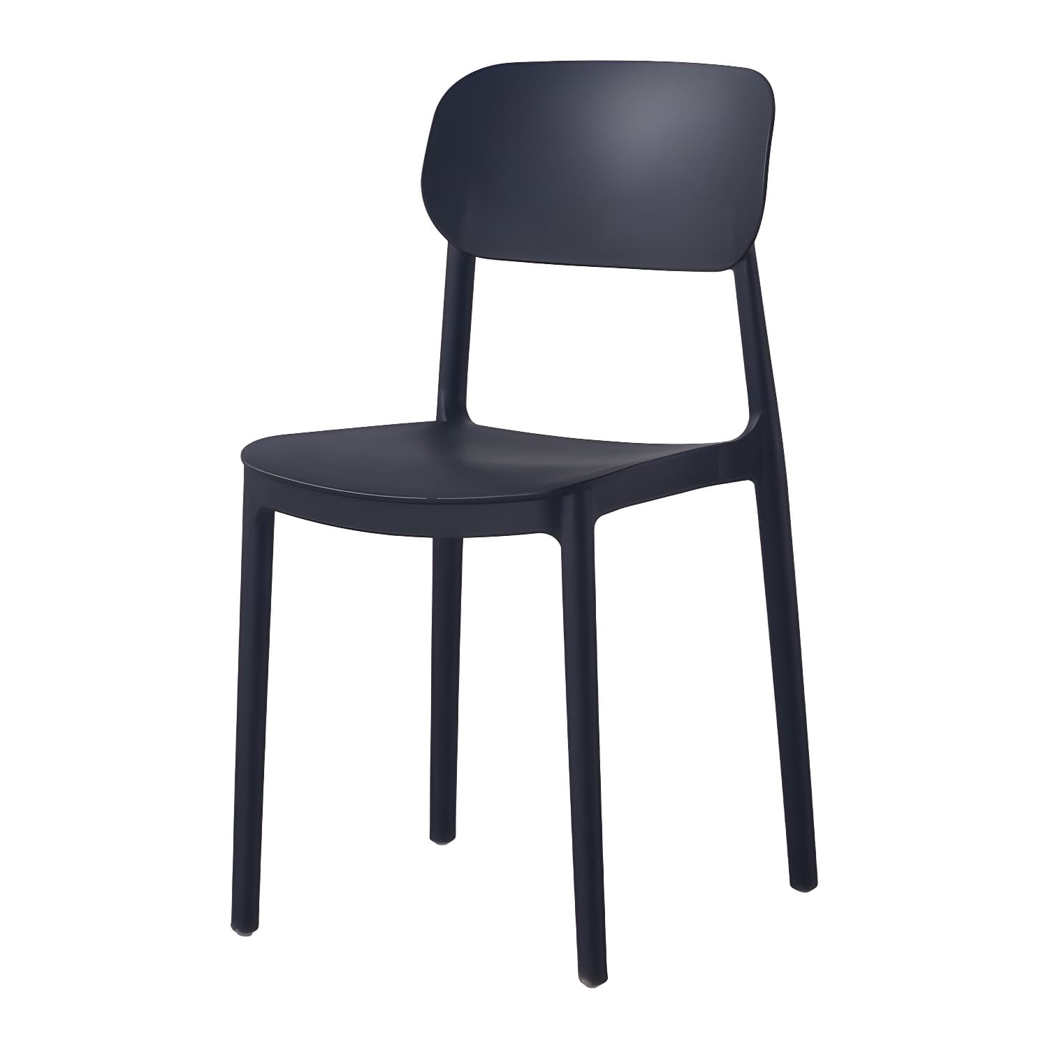 Stackable Scandinavian Style Side Chair with Low Back in Plastic & Acrylic - Armless thumbnail 16