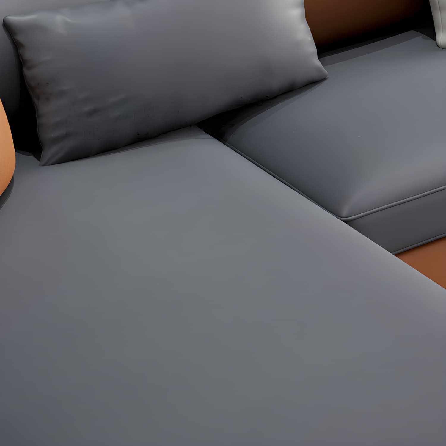 Large Modern L-Shape Stationary Wood Sectional Sofa with Round Arm and Cushion Back thumbnail 19