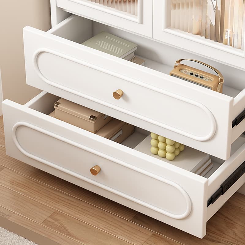 Detached Scratch-immune Accent Cabinet with Glazed Door, Adjustable Shelf, Cabinet Knobs, Soft Close Drawer, and Stain Resistant Finish thumbnail 8