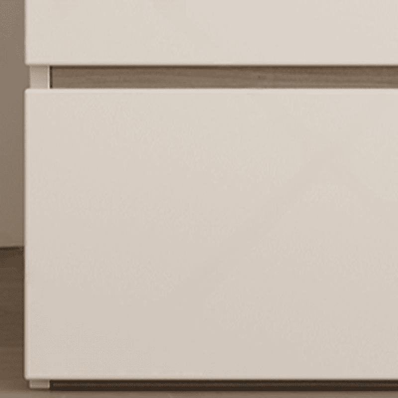 White Minimalist Manufactured Wood Wardrobe Closet with 2 Drawers, Soft Close Door, Interior Shelves, and Clothing Rod thumbnail 4