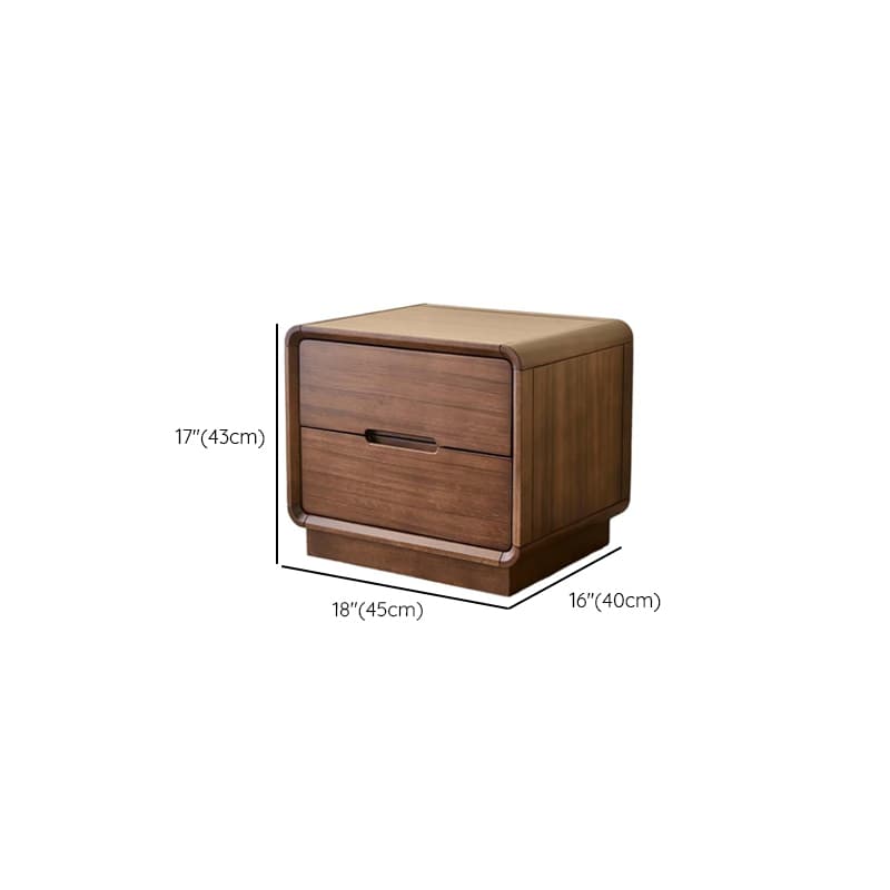 Cocoa Stylish Drawer Storage Nightstand with Walnut Countertop thumbnail 17