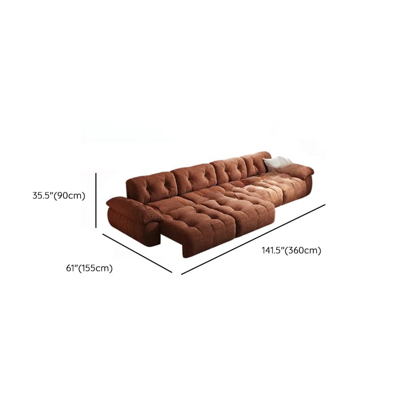 Standard/Single Sofa in Soft-pile Fabric, Amber Color with 1 Pillow thumbnail 16