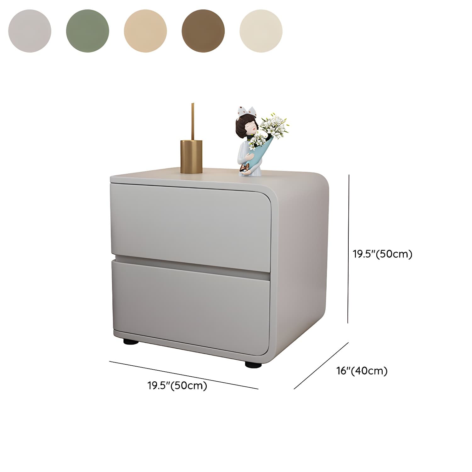 Contemporary Drawer Storage Bedside Cabinet Pine Accent Table Nightstand for Bedroom thumbnail 14
