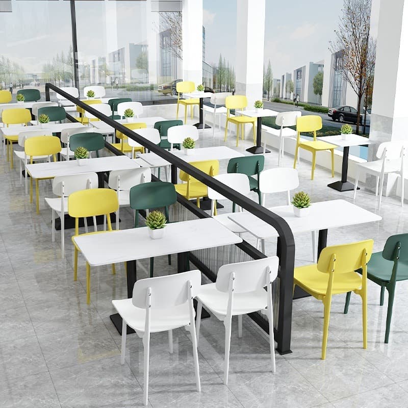 Trendy/Art Deco White Sintered Stone Dining Table, Fixed Mechanism, Seats 2, Scratch-immune thumbnail 5
