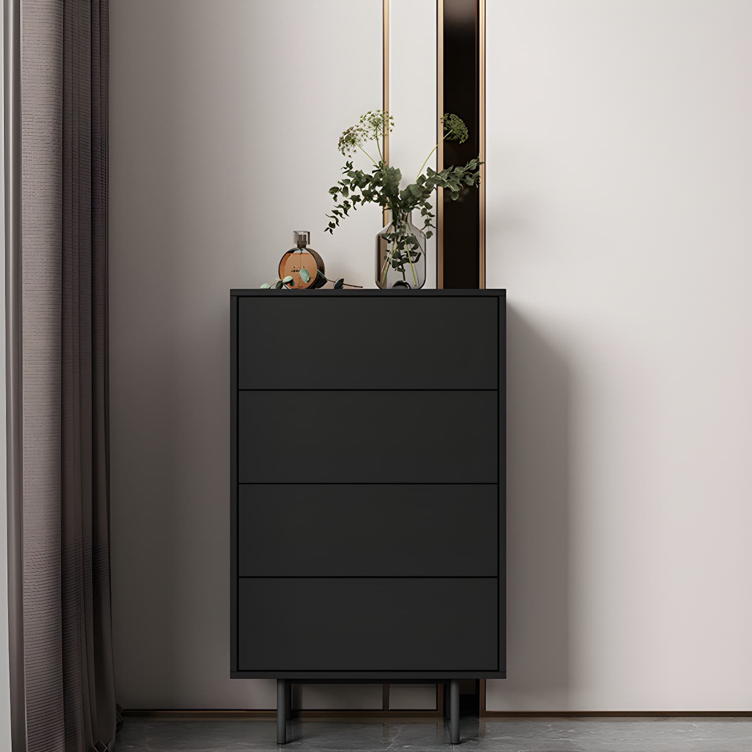 13.65-inch W Modern Storage Chest Dresser Manufactured Wood Storage Chest thumbnail 8