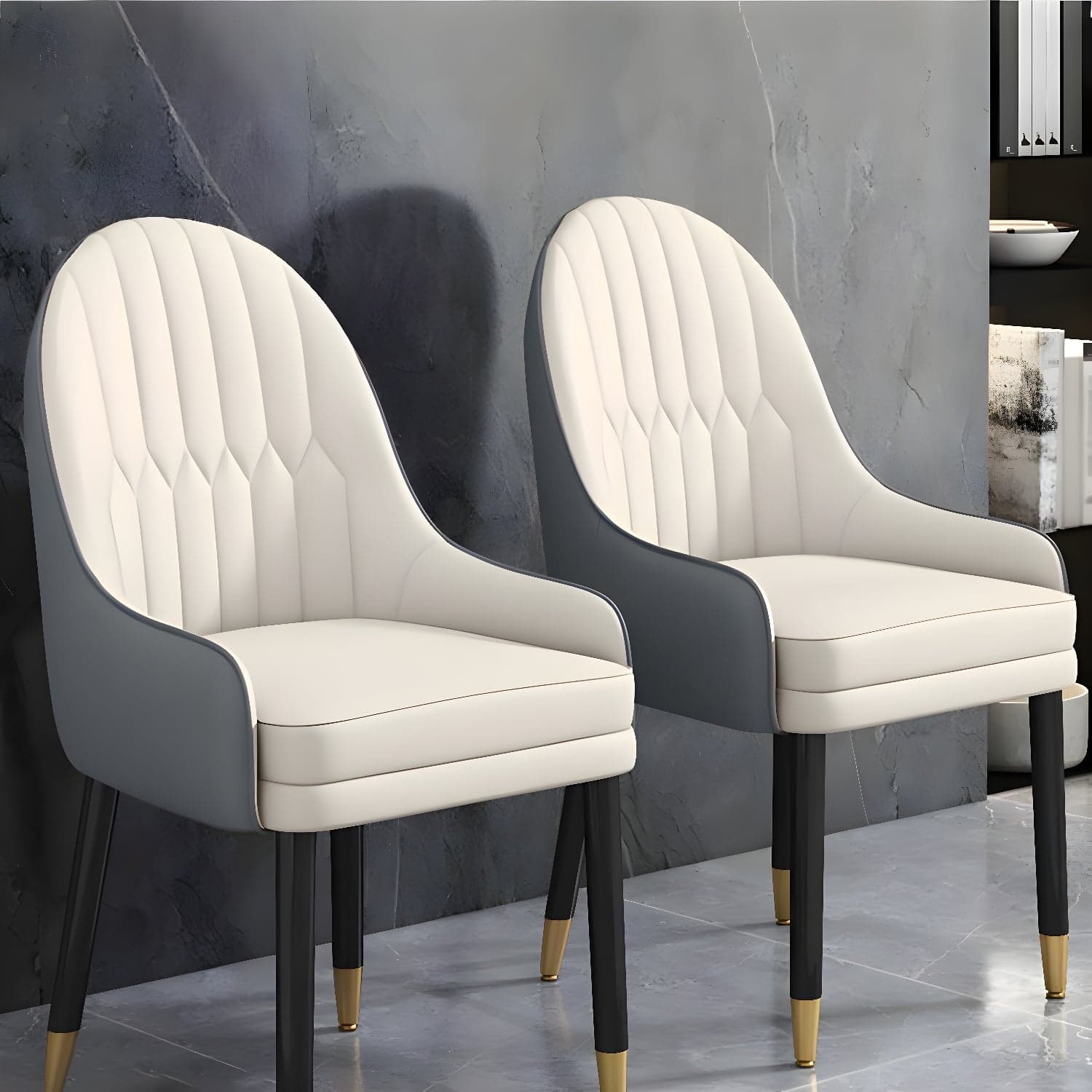 Leather Contemporary Home Side Chair Parsons Chair of 21'' Wide Chairs thumbnail 17