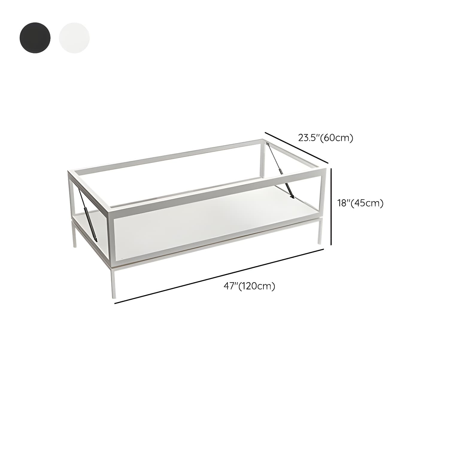 Rectangle Glass Top Coffee Cocktail Table Tranparent Contemporary with Metal Base thumbnail 18