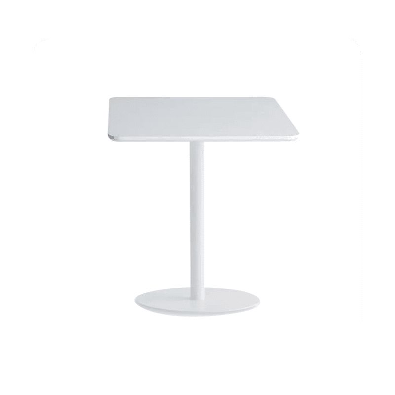 Circular-shaped/Square Standard Height Dining Table for 2 People with Fixed Table Top in a Minimalist Style thumbnail 2