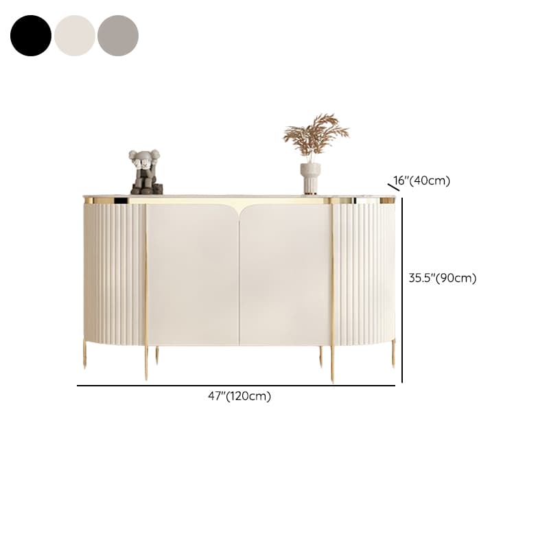 Glamorous Ground Sideboard with Standard/Narrow Size, 1 Shelf, Cabinets, Sintered Stone Countertop, and 2 Doors thumbnail 17