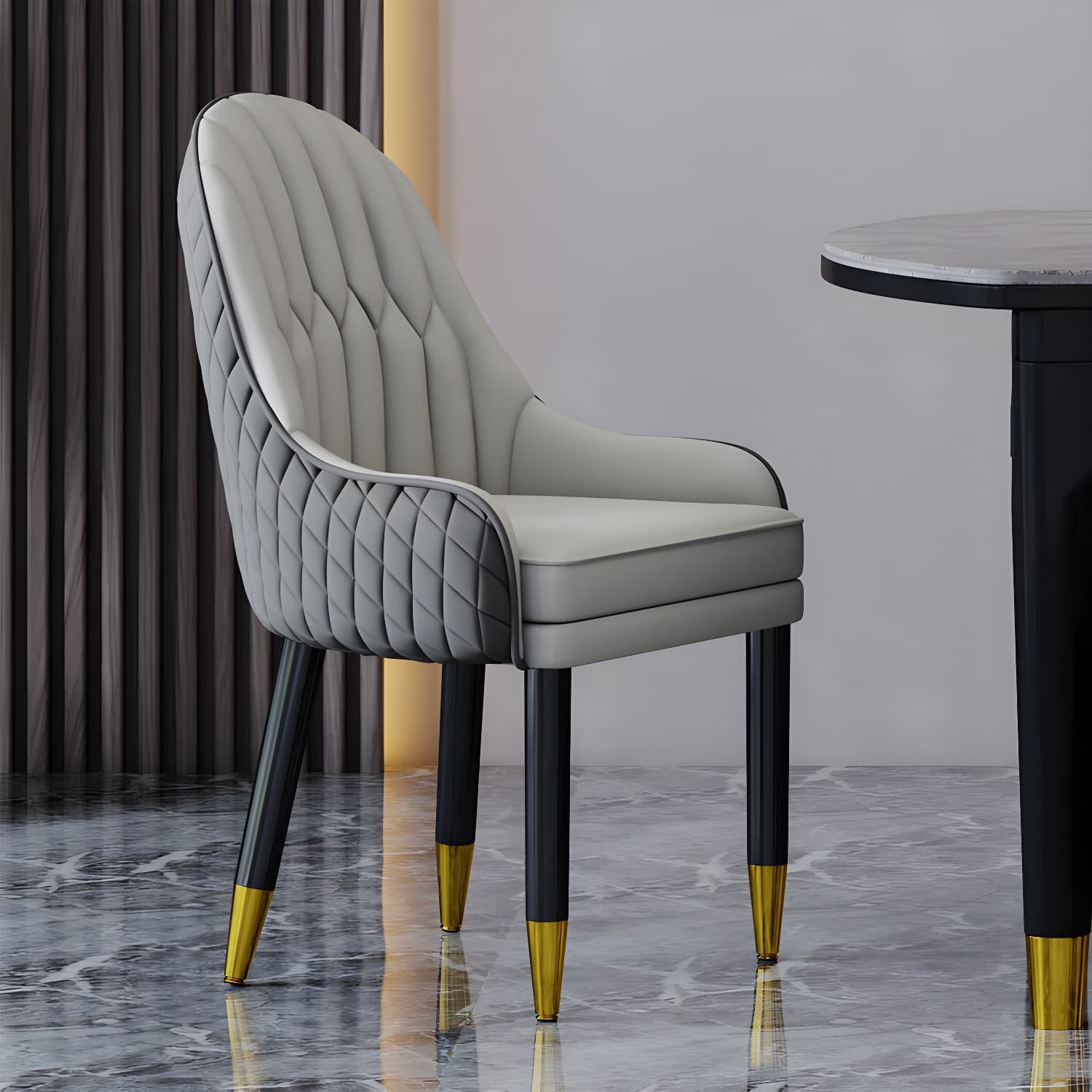 Scandinavian Indoor Arm Chair Upholstered Parsons Back Wood Dining Room Chair thumbnail 14