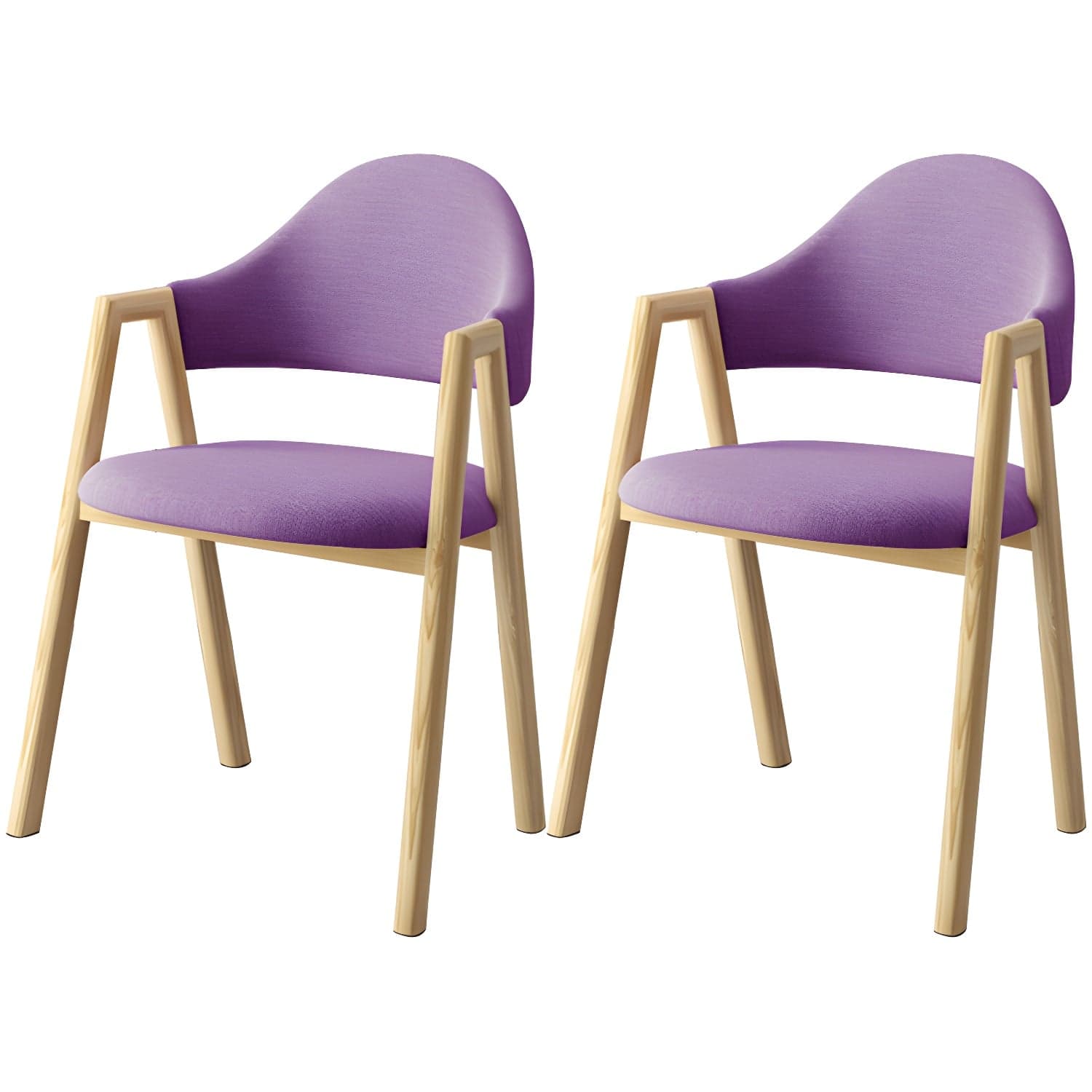 Scandinavian Study Room Metal Arm Chair Colorful Open Dining Chair with Natural Legs thumbnail 14