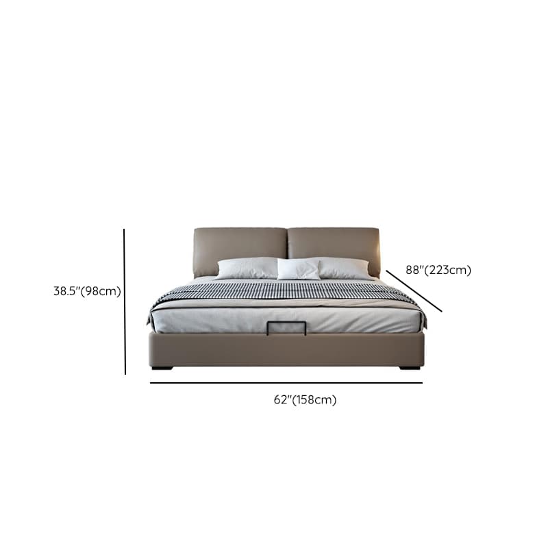 Storage Included Panel Bed with 3 Storage Boxes, Pine Wood Frame, and Sponge Upholstery thumbnail 5