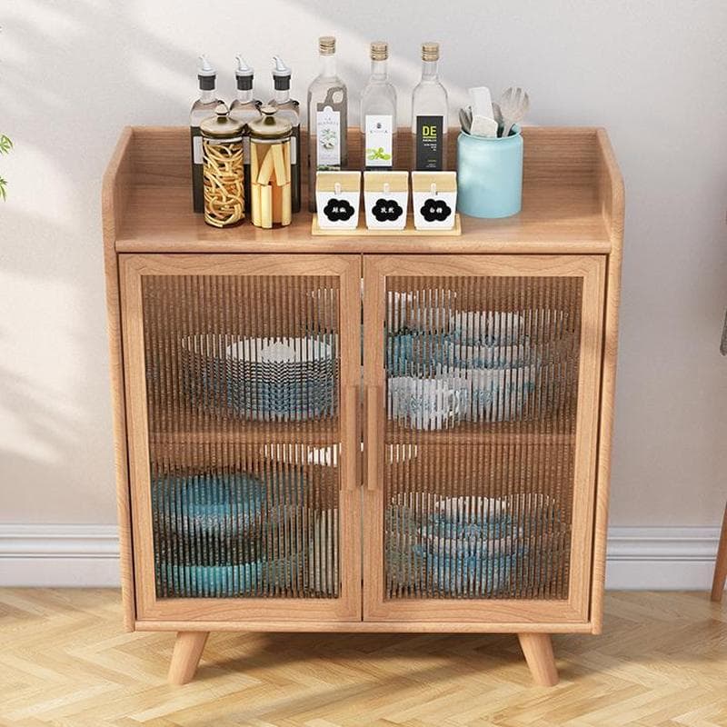 Scandinavian Style Narrow Wood Cabinet 40 cm Buffet & Sideboard Without Drawers Server thumbnail 3