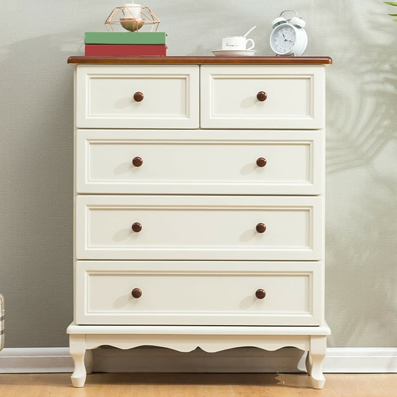 Solid Wood Countertop Storage Chest Traditional Style with Drawers thumbnail 6