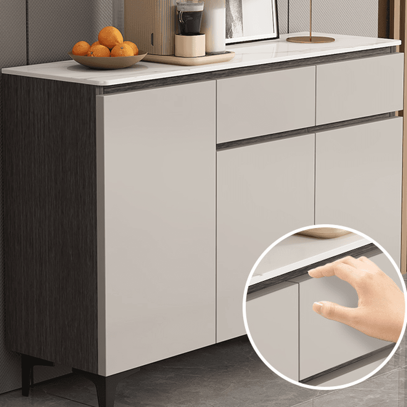 Modish Sideboard with 2 Drawers, 1 Shelf, Larder Storage, Sintered Stone Countertop, and 2/3 Doors thumbnail 6