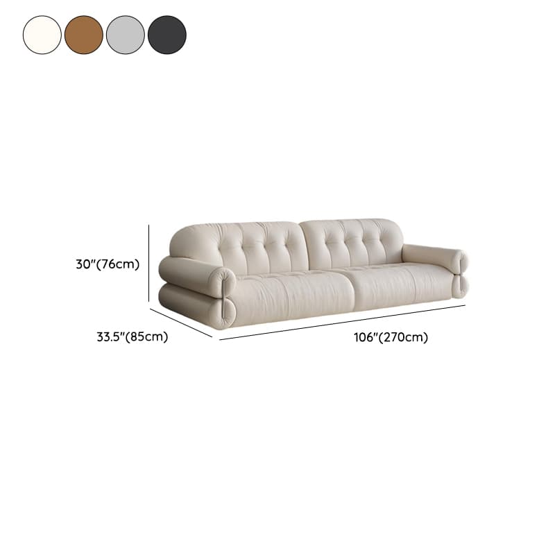 Modern Solid Color Tear Resistant Standard Sofa in Grey/Auburn/Ivory for 4-seater/Seats 5/3-seater thumbnail 15