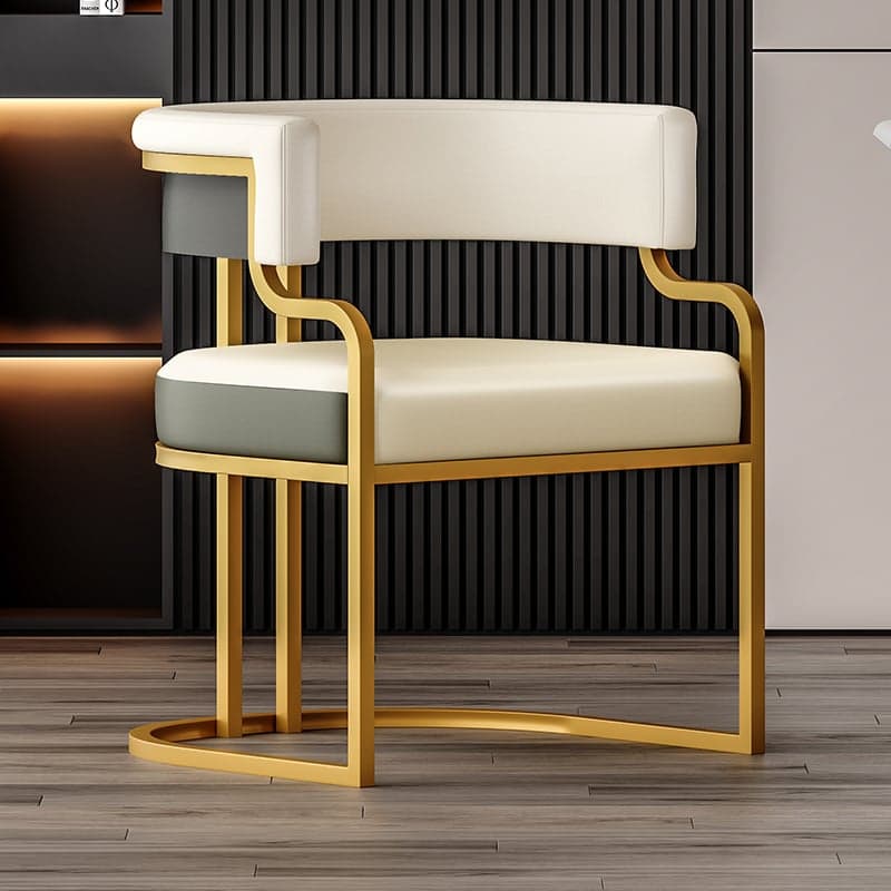 Glam/Casual Alloy Arm Chair with Cushioned Uncovered Back and Armrest thumbnail 4