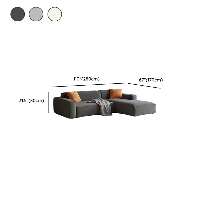 Trendy L-Shape Tear Resistant Sofa Chaise for 3-seater with Square Arm and 1 Chaise thumbnail 14