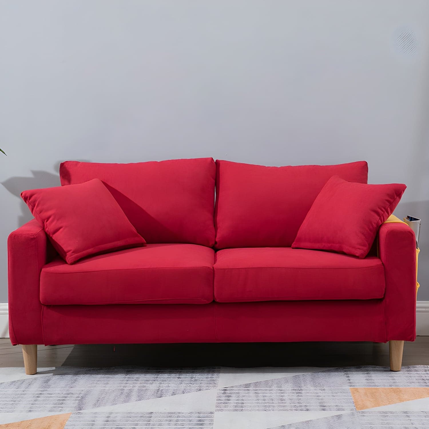 Beige Modern Farmhouse Cushions Standard Sofa 21.65"High Square Arm Sofa thumbnail 3