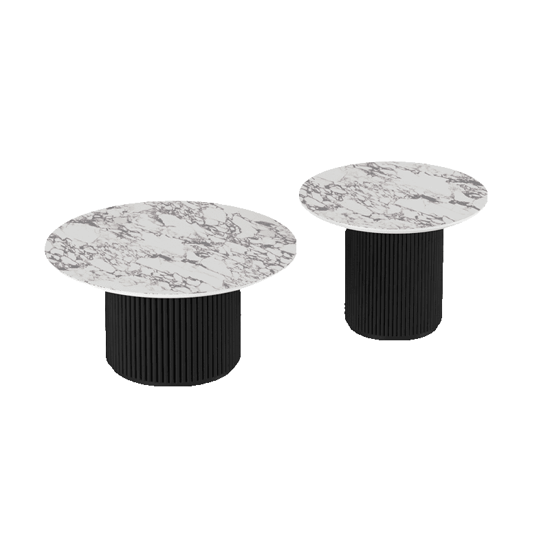 Circular-shaped Ivory Board Game Coffee Table for Home thumbnail 2