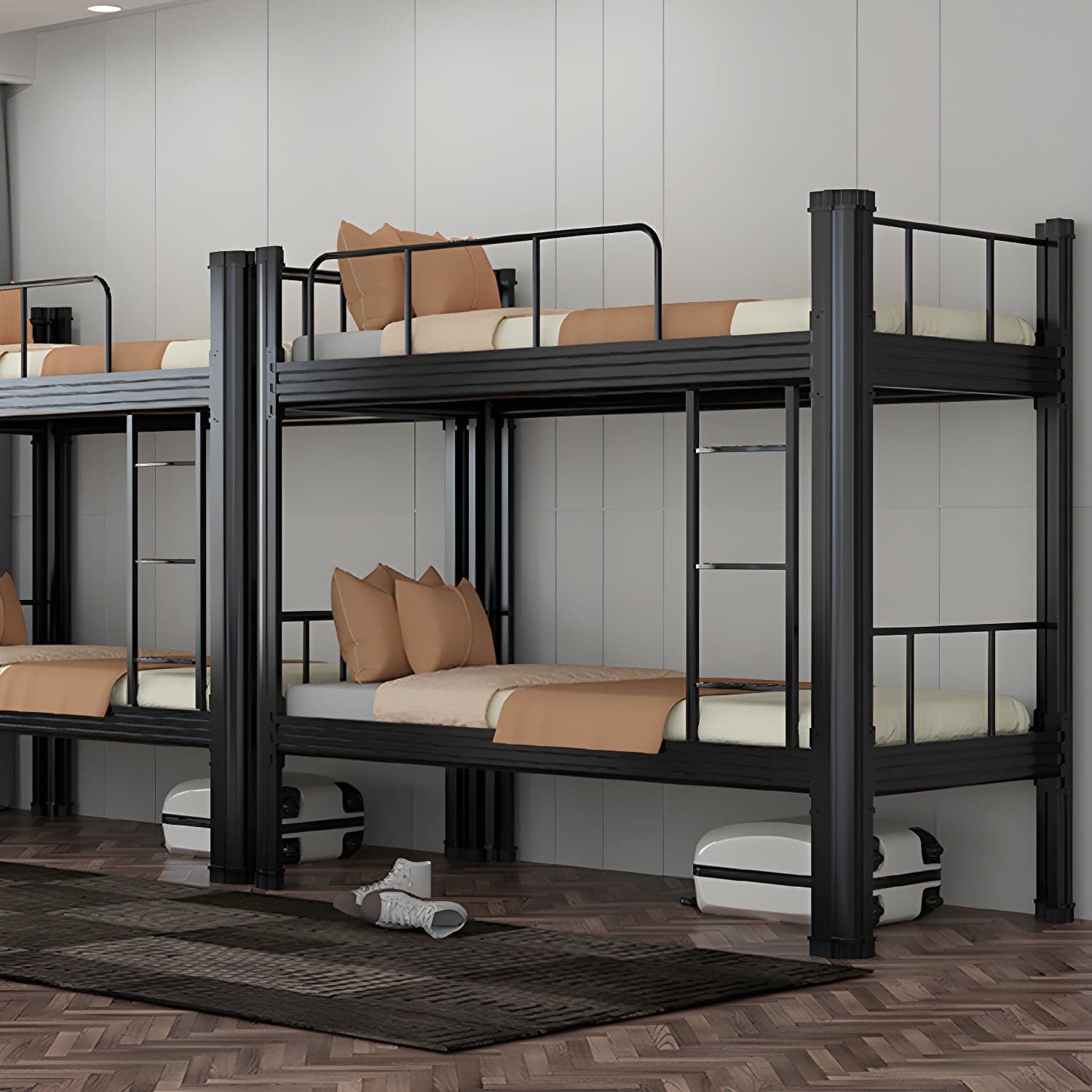Sleek Iron Frame Modern Bed - Solid Construction and Clean Design for a Restful Sleep thumbnail 3
