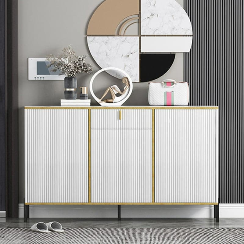 Free Standing Stone Wet-resistant Utility Storage Cabinet with 12 Interior Shelves & 3 Cabinets Living Room thumbnail 7
