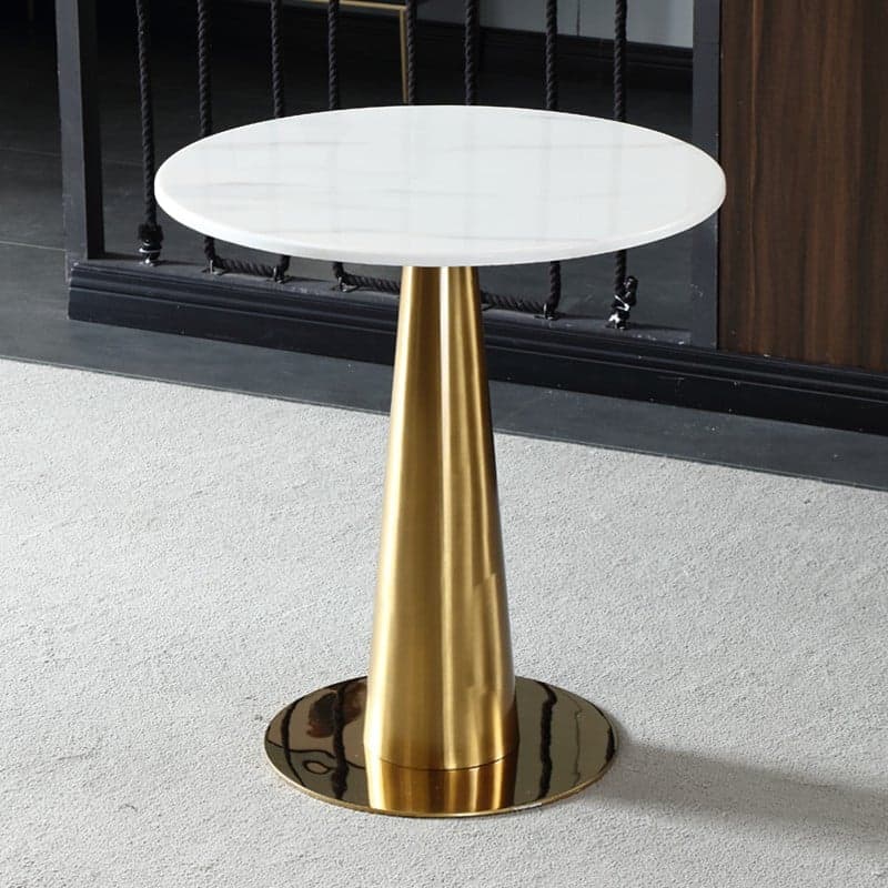 Glamorous Rounded Stone Dining Table for 2, Scratch-proof and Fixed Mechanism thumbnail 4