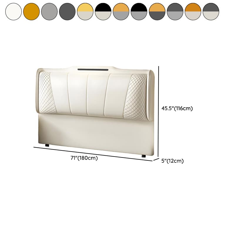 Simplistic Style Queen Wingback Headboard with Camelback Shape in Pine Wood, No Distressing, Featuring Sponge Upholstery and Standard Height thumbnail 13