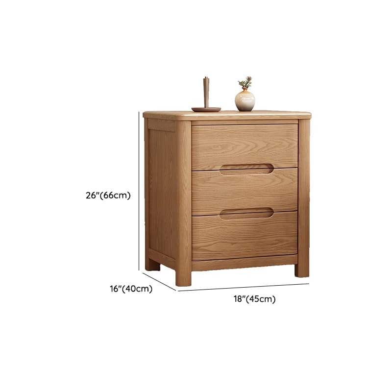 Contemporary Timber Nightstand With Drawer Storage with 2 Drawers/3 Drawers & Leg thumbnail 16