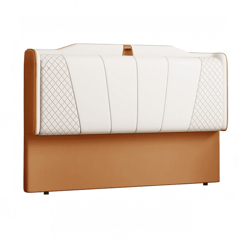 Trendy Panel Headboard in Natural Wood with No Distressing, Scooped Shape for Queen/Full Bed, Sponge Upholstery Fill, Standard Height thumbnail 11