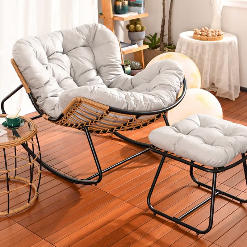 Ergonomic and Stationary Cotton Nursery Recliner with Back thumbnail 13