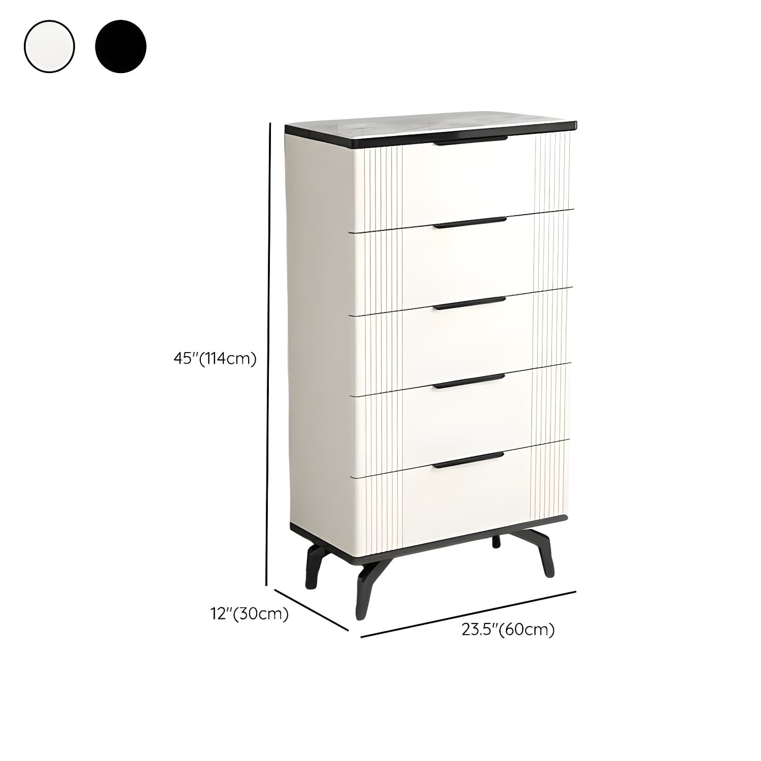 Drawers Included Modern Chest with Stone Countertop and Metal Legs thumbnail 14