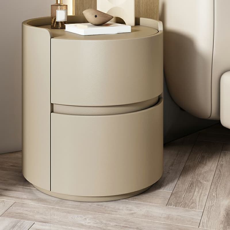 Small Under 21'' Manufactured Wood No-Light Modern Drawer Storage Nightstand in Natural Finish thumbnail 6