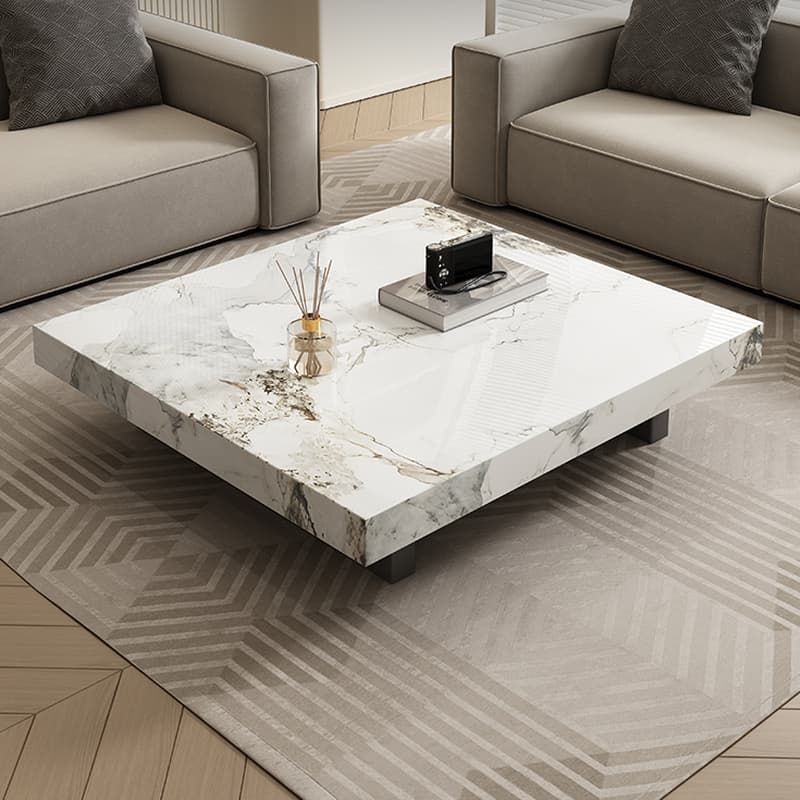 Square Board Game Coffee Table with Sled Base Suitable for Living Room Use thumbnail 7