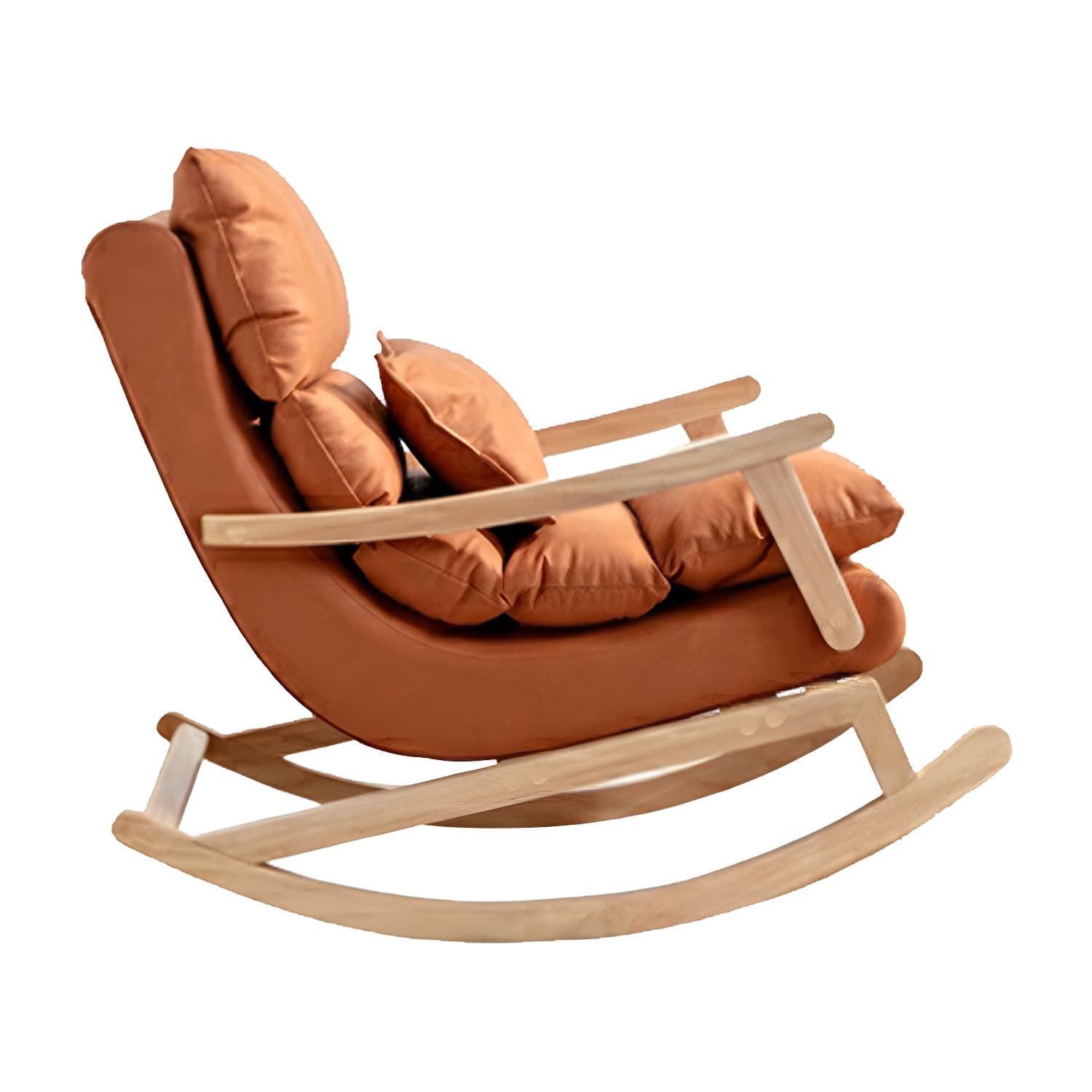 Modern Upholstered Rocking Chair with Track Arms and Ottoman for Stylish Interior Design thumbnail 14