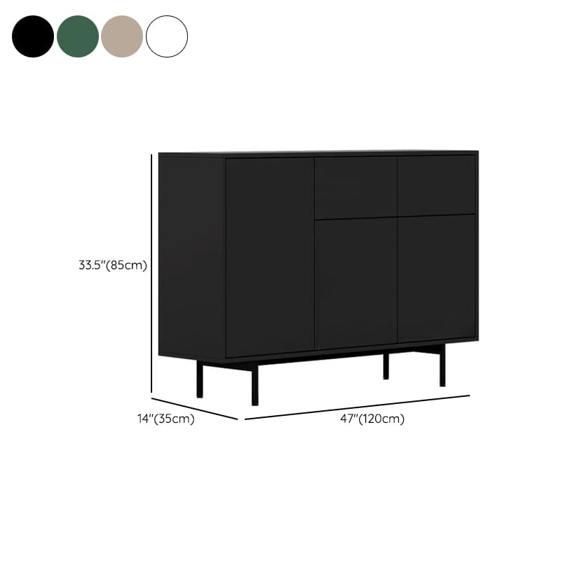 Ground Design Narrow Server with 2 or 1 Drawer, Drawers Storage, Alterable Shelf, and 3 or 2 Doors Tabletop thumbnail 16