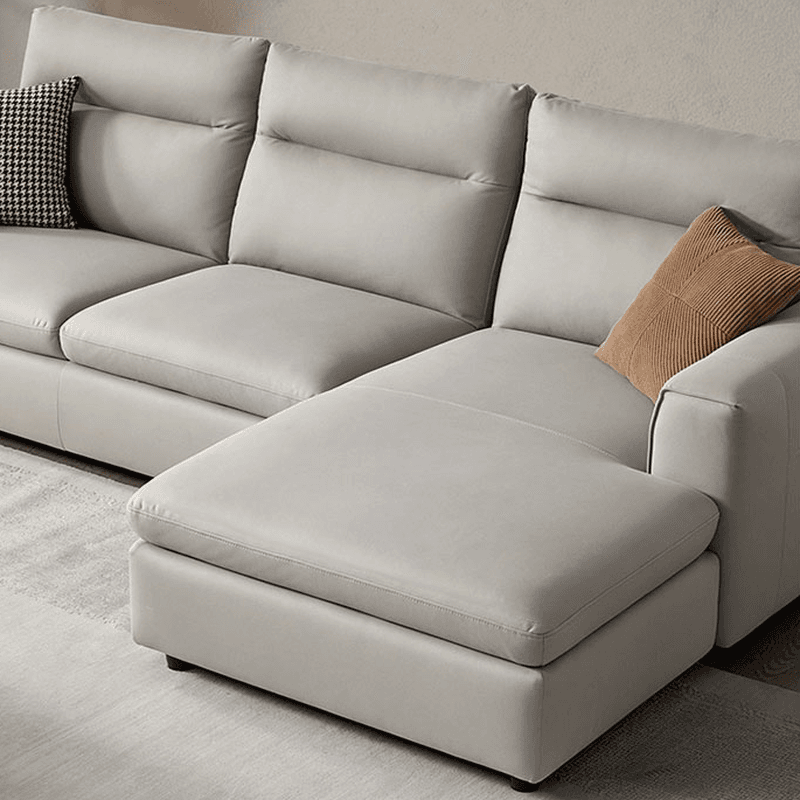 Straight/L-Shape Cotton Upholstered Sofa Couch/Sofa Chaise, Horizontal/Right Hand Facing Orientation thumbnail 7