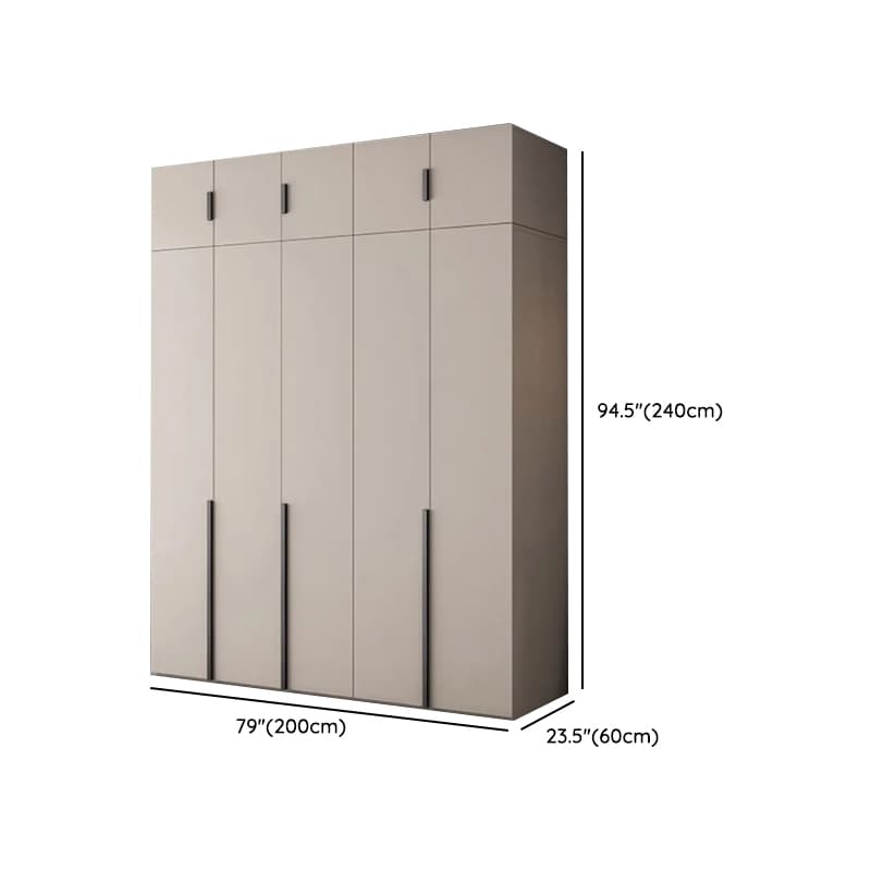 Light Gray Trendy Detached Armoire Cabinet with Soft Close Door, Interior Shelves, and Hanging Rod thumbnail 27