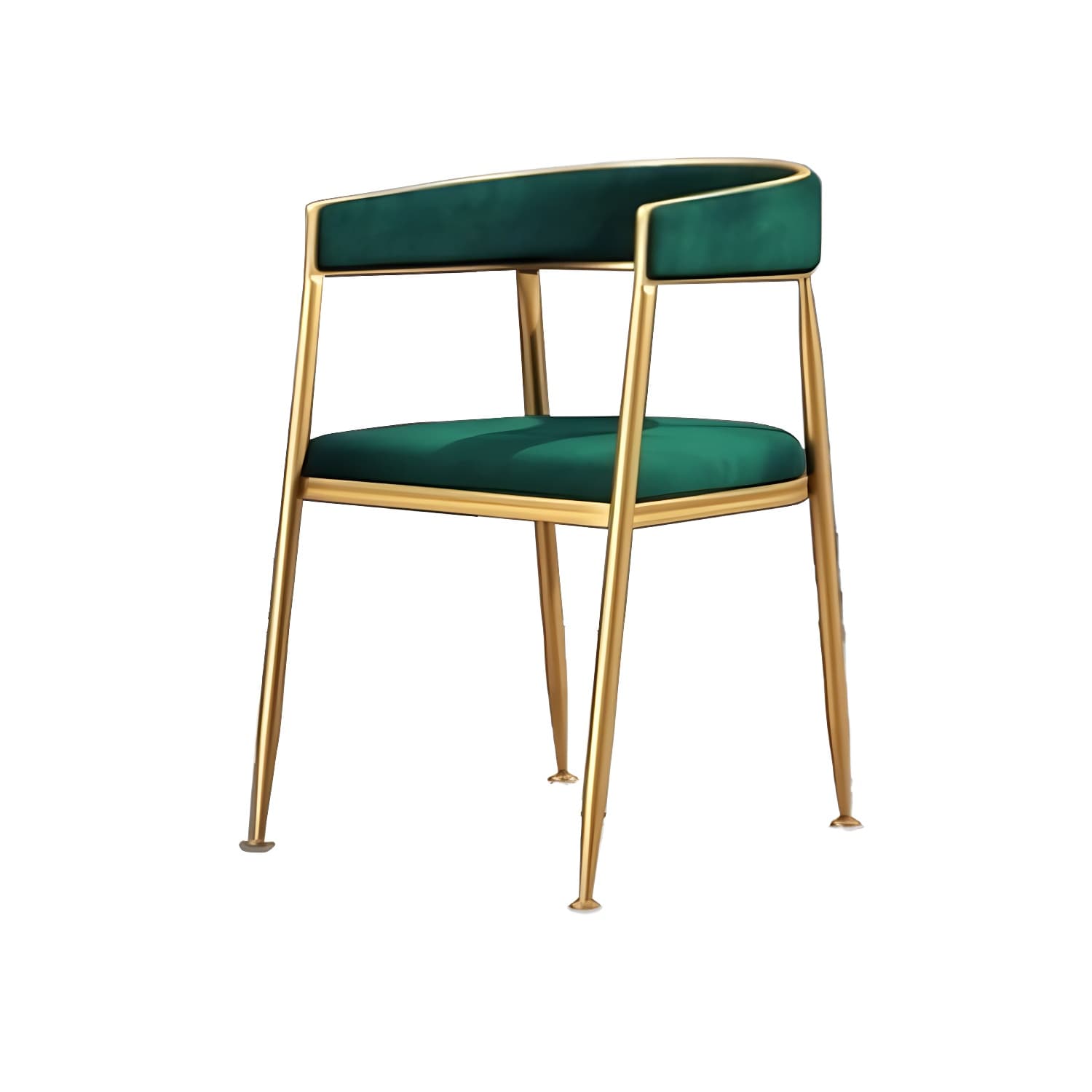 Glam Gold Metal Arm Chair Open Back Dining Side Chair with Upholstered thumbnail 6