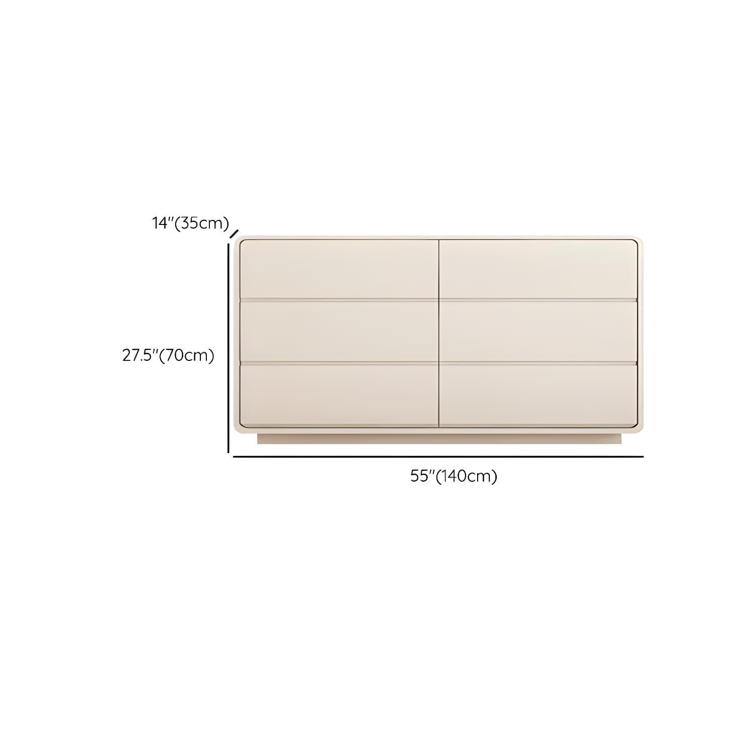 Modern White Double Dresser with Drawers and Soft Close Glides thumbnail 17