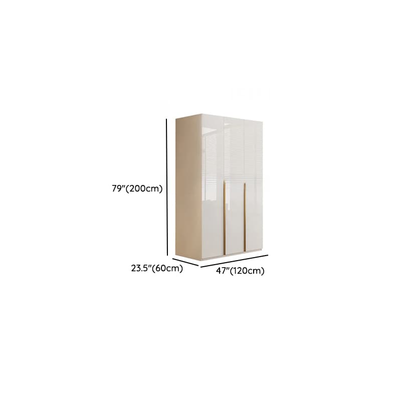 Chalk Minimalist Laminate Cabinet Armoire with Soft Close Drawer, Soft Close Door, Interior Shelves, and Clothing Rod thumbnail 9