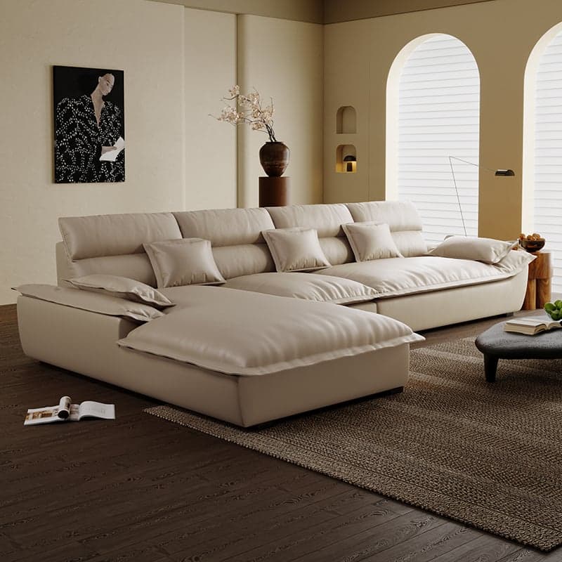 Modern Simple Style Midnight Black/Sepia/Chalk L-Shape Sofa Recliner Seats 5 thumbnail 4