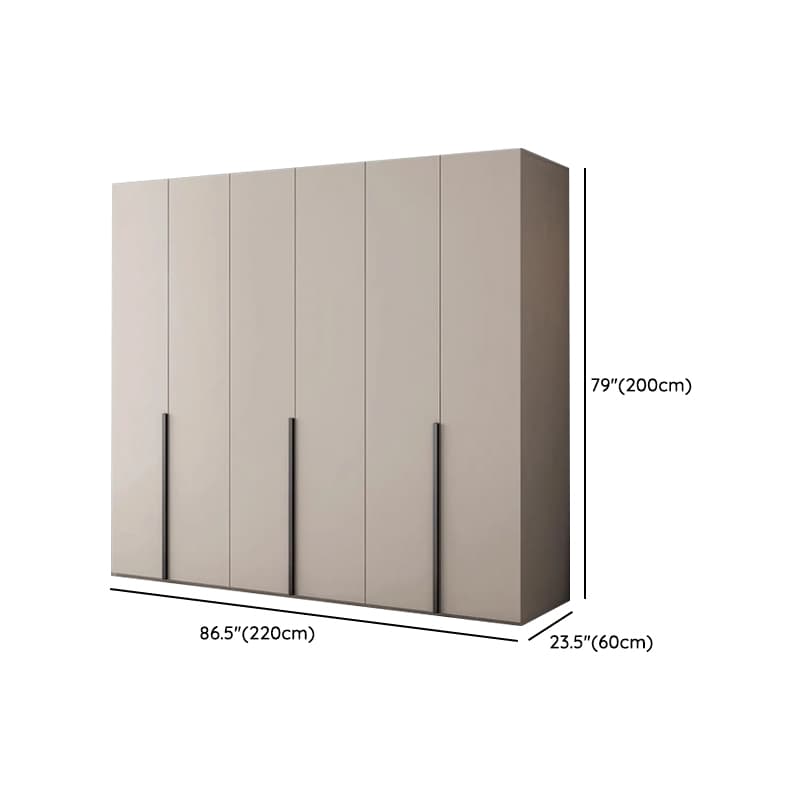 Light Gray Trendy Detached Armoire Cabinet with Soft Close Door, Interior Shelves, and Hanging Rod thumbnail 19