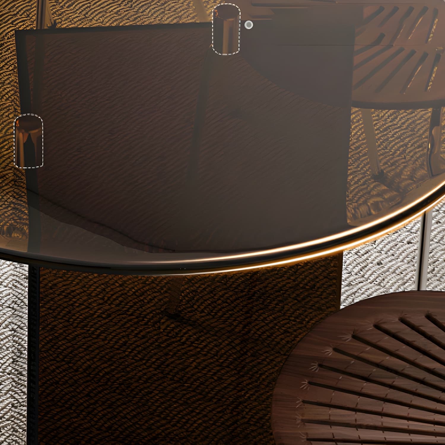 Elegant Glass Oval Dining Set in Brown - Includes Modern Chairs thumbnail 6