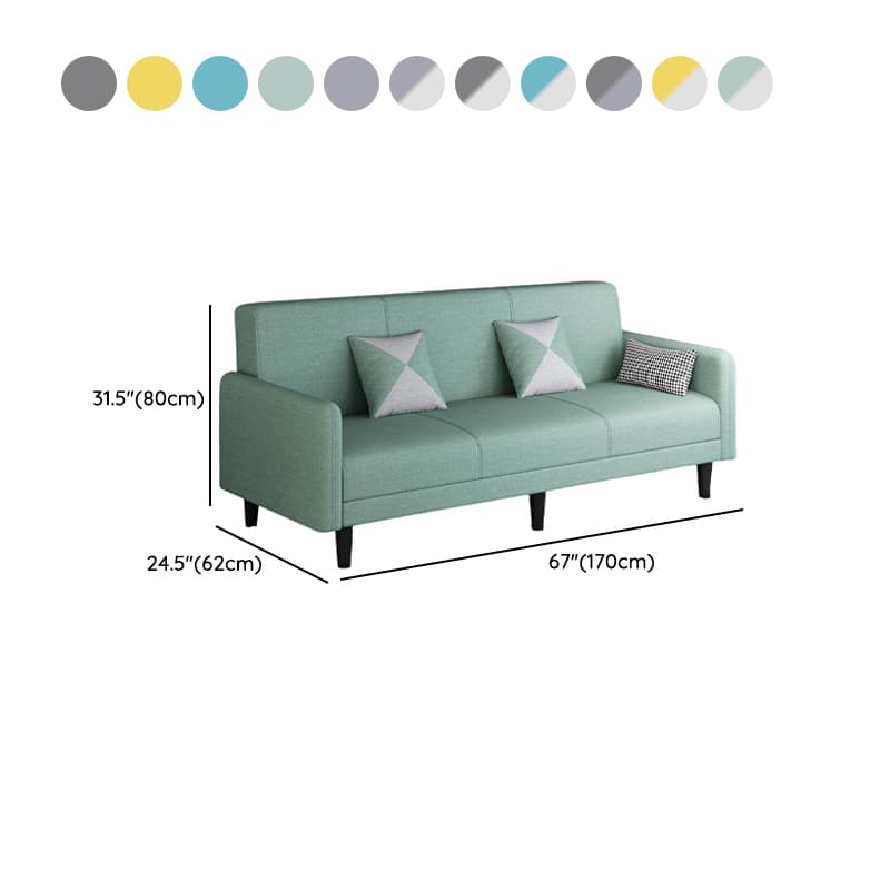 Trendy Solid Color Stain Resistant Standard Sofa in Grey/Cerulean/Beige with Arm, 4-seater/Seats 3 and 2 Pillows thumbnail 35