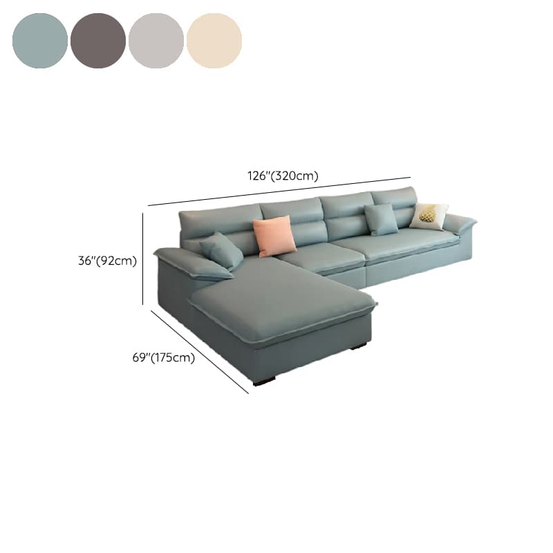 Modern Cotton and Linen L-Shape Sofa Recliner with Concealed Support thumbnail 13
